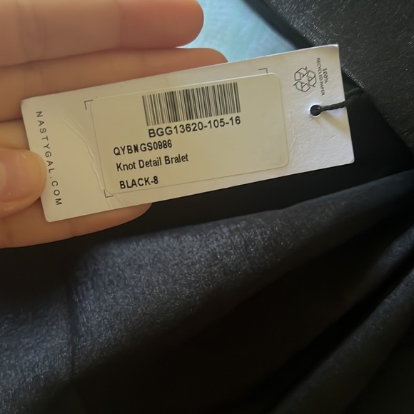 Nasty Gal black bow top - Picture 5 of 6